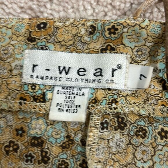 Vintage 90’s Dress S Wear Micro Floral Vneck Rampage Neutral Maxi Y2K 20… - Picture 4 of 7